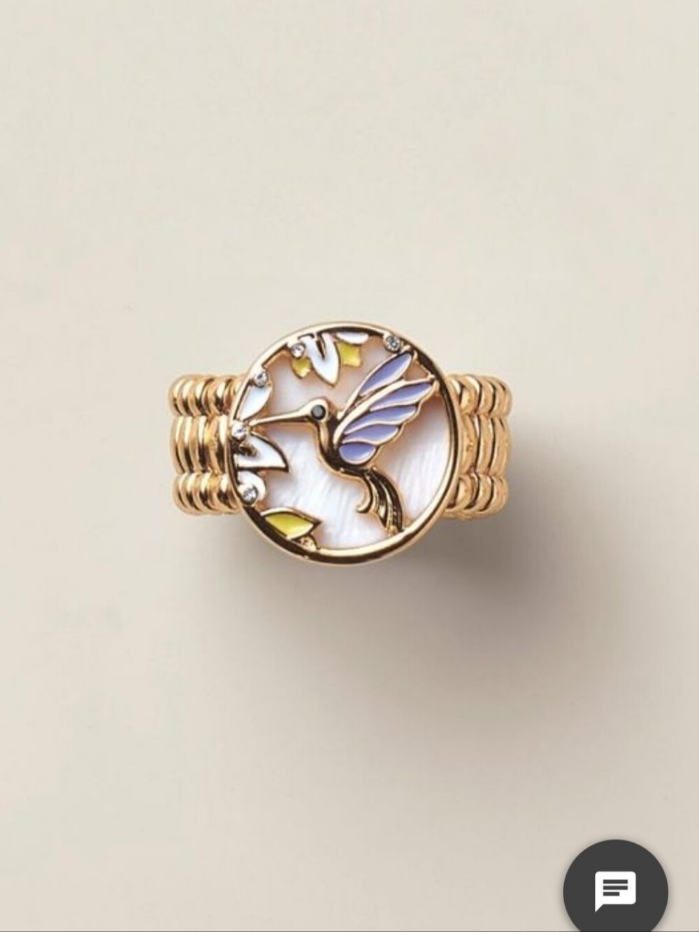 AVON | Spring Botanica Stretch Ring - Hummingbird